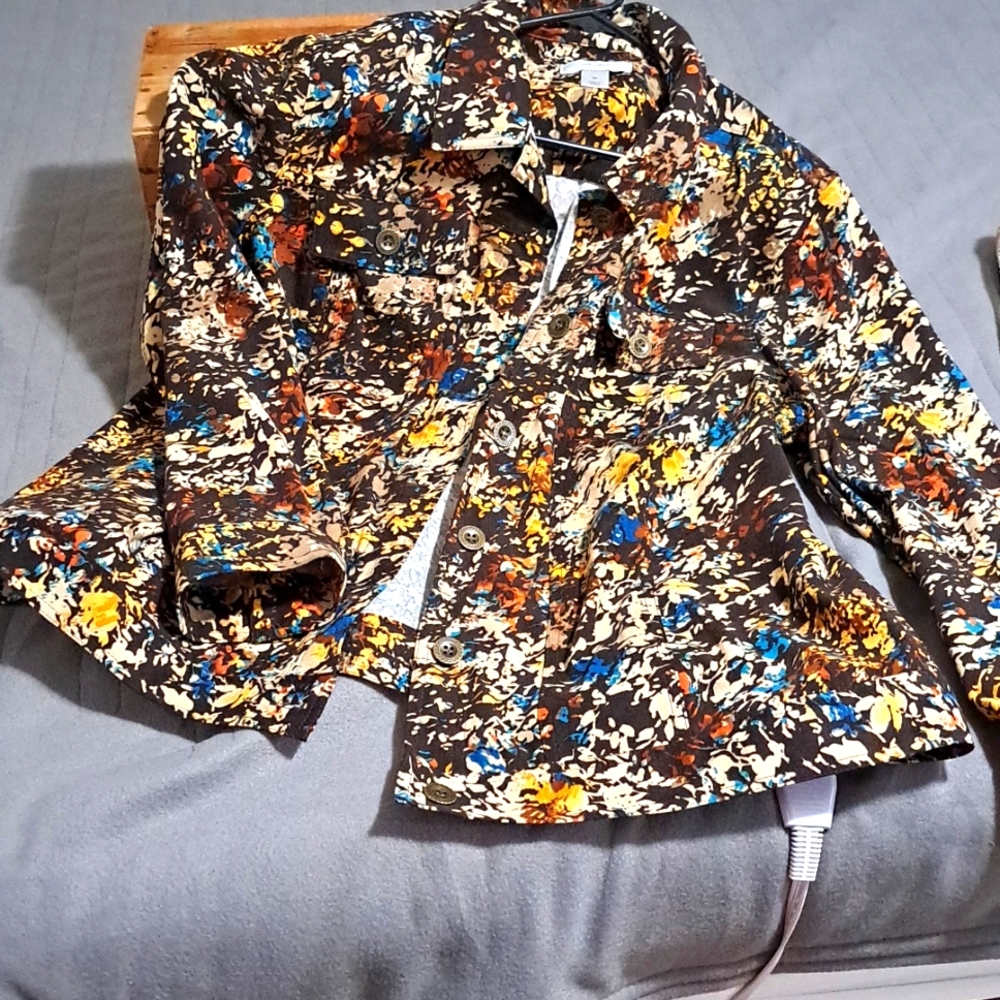 Colorful brown Jean Jacket